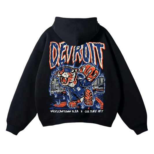 Detroit Baseball Hoodie - Black