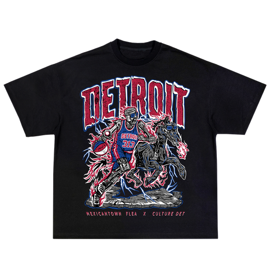 Detroit Basketball T-shirt - Black