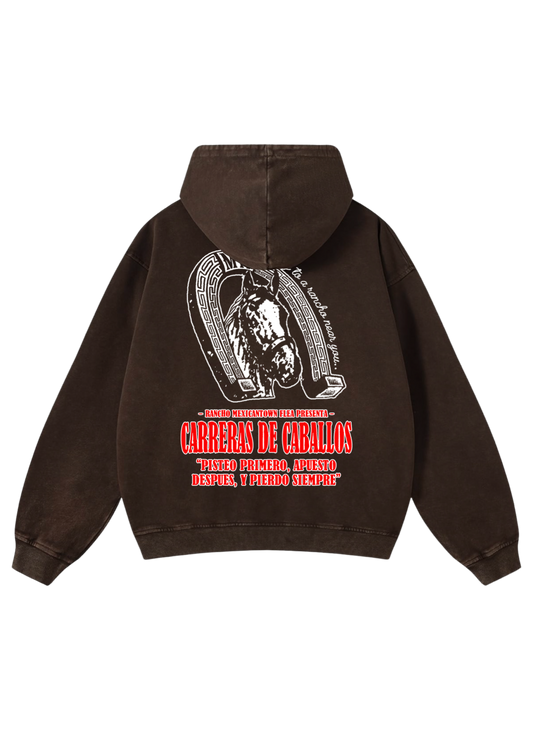 Carreras De Caballos Hoodie - Brown