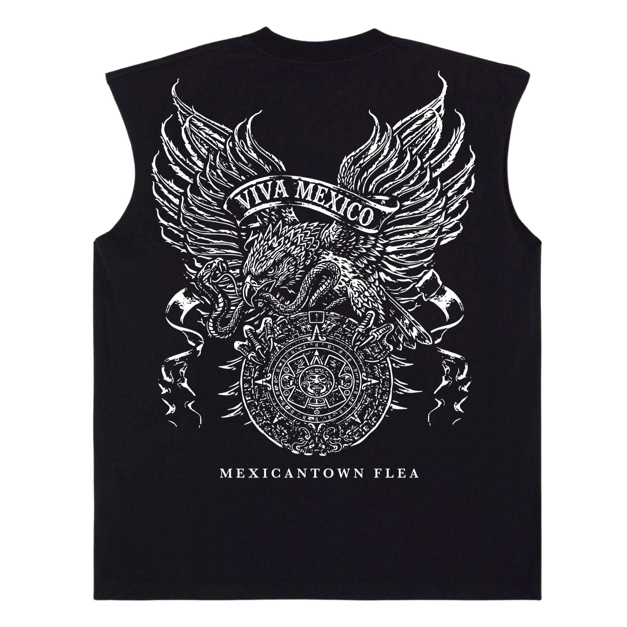 Sangre Maya Cropped Muscle Shirt - Black