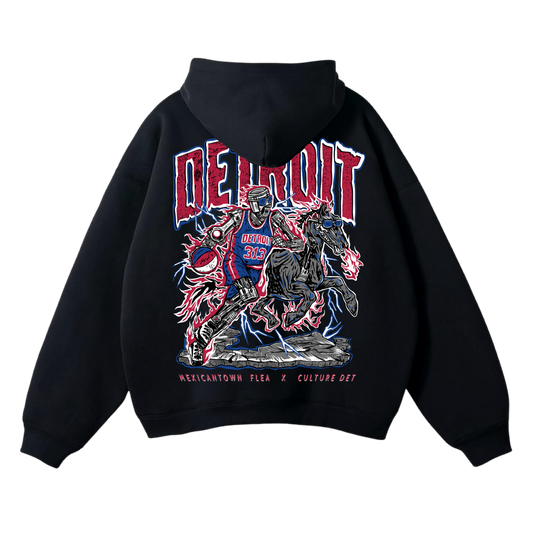 Detroit Basketball Hoodie - Black