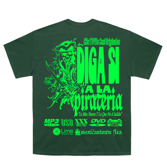 Diga Si A La Pirateria T-shirt - Moss