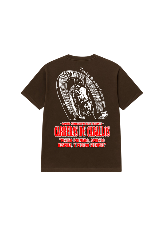 Carreras De Caballos T-shirt  - Brown