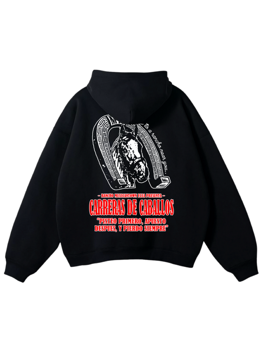 Carreras De Caballos Hoodie - Black