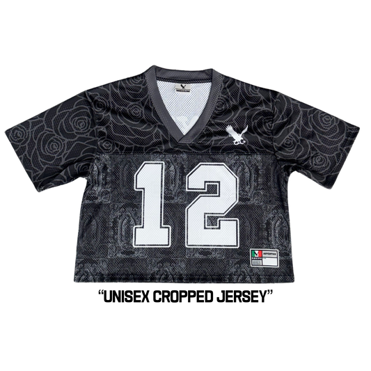 Mi Virgencita Football Jersey - Cropped Black